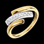 achat on line Bague empreinte f�line or jaune et or blanc