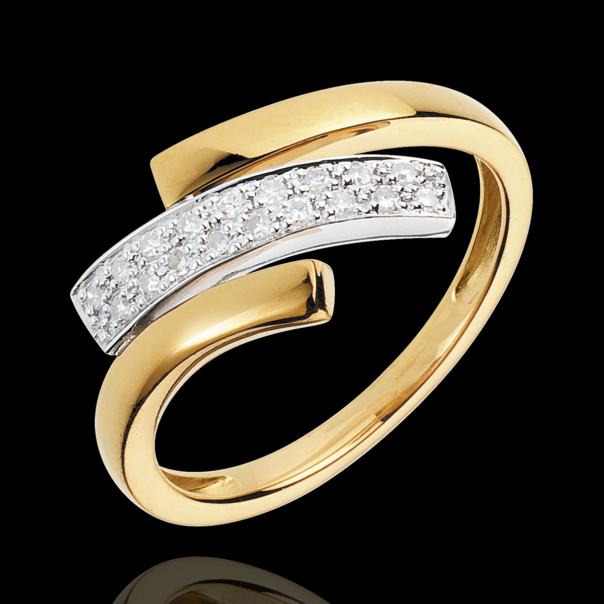 Bague sauvage stylisant une empreinte de griffes d'or et de diamants ...