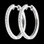 joaillerie Cr�oles semi pav�es or blanc (GM) - 32 diamants