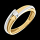 femme solitaire bipolaire or jaune or blanc mm