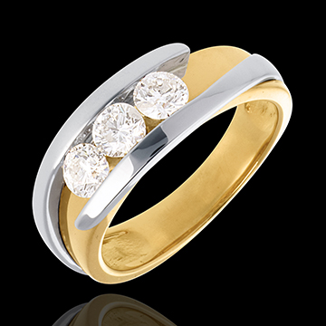 vente on line Trilogie bipolaire or jaune-or blanc (TGM)  - 0.77 carats - 3 diamants