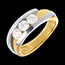 cadeau femme Trilogie bipolaire or jaune-or blanc (TGM)  - 0.77 carats - 3 diamants