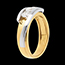 femme Trilogie bipolaire or jaune-or blanc (TGM)  - 0.77 carats - 3 diamants
