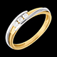 Triolog�a bipolar oro amarillo-oro blanco  - 3 diamantes