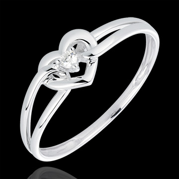 cadeau femme Bague mon amour or blanc et diamant