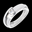 cadeaux femme Solitaire bipolaire or blanc (TGM+) - 0.31 carats