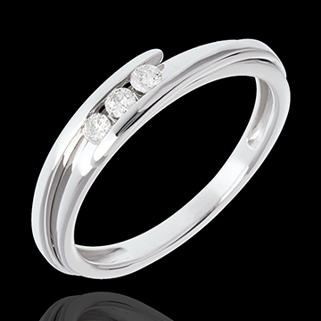 mariages Trilogie bipolaire or blanc (PM) - 3 diamants