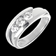 bijoux or trilogie bipolaire or blanc tgm 77 carats diamant