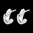 cadeaux femmes boucles d'oreilles bipolaire - or blanc