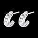 cadeau femmes boucles oreilles trilogie bipolaire or blanc cara