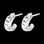 vente en ligne   boucles d'oreilles trilogie bipolaire - or blanc  - 0.3 carats - 6 diamants