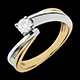 Solit�rring Filament - Gelbgold und Weissgold - 0.26 Karat