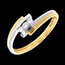 mariage Trilogie double-jonc  (PM) - 3 diamants