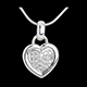 bijouterie Pendentif coeur pav� or blanc  - 0.41 carat - 18 diamants