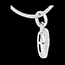 cadeaux femmes Pendentif coeur pav� or blanc (PM) - 7 diamants