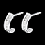 cadeaux Boucles d'oreilles demi lunes or jblanc pav�es (MM) - 0.22 carats - 12 diamants