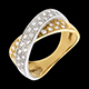 femme bague tandem pavee mm carats 36 diamants