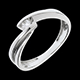 Anillo Solitario oro blanco ondina