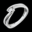 mariage Bague solitaire or blanc Ondine