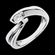 Anillo Solitario oro blanco ondina