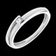 Solitaire bipolaire or blanc - 0.04 carat