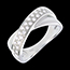acheter en ligne Bague tandem or blanc semi pav�e (MM) - 0.26 carats - 26 diamants