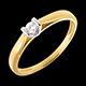 cadeaux solitaire caldera or jaune or blanc pm
