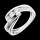 bijoux or bague trilogie ritournelle or blanc