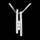 cadeau femme collier diapason trilogie or blanc mm diamants