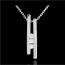 bijouteries Collier Diapason Trilogie or blanc (MM) - 3 diamants