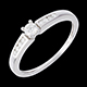 Solitario Ottava oro bianco  - 0.21 carati - 9 diamanti