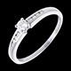 Solitario Ottava oro bianco  - 0.27 carati - 9 diamanti