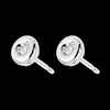 bijoux or Boucles d'oreilles Calice diamants - puce or blanc (PM)