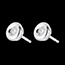 cadeaux Boucles d'oreilles Calice diamants - puce or blanc (PM)