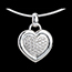 achat on line Pendentif  coeur pav� or blanc (TGM) - 0.75 carats - 31 diamants