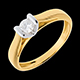 cadeau femme solitaire caldera or blanc or jaune gm 25 carats