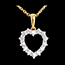 bijouterie Pendentif Coeur �chancr� diamants (GM) - 0.9 carats - 14 diamants