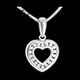 vente on line Pendentif coeur en abyme  - or blanc pav� - 0.25 carat - 18 diamants