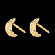 Orecchini Mezza Luna pav� oro giallo  - 12 diamanti