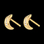 bijouterie Boucles d'oreilles demie lune pav�e or jaune (PM) - 12 diamants