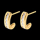 bijouterie bouclesd oreilles demi lunes pavees or jaune gm 41