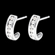 achat on line boucles oreilles demie lune pavee or blanc gm 41 c