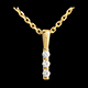 Colgante t�tem Triolog�a  - oro amarillo - 3 diamantes