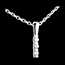 femme Pendentif totem trilogie (PM) - or blanc  - 3 diamants