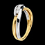 bijouteries Bague trilogie S�r�nade or jaune - or blanc - 3 diamants