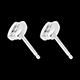 acheter on line boucles oreilles trilogie parenthese puces or blan