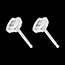 ventes Boucles d'oreilles trilogie parenth�se puces or blanc - 6 diamants