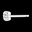 cadeaux femmes Boucles d'oreilles trilogie parenth�se puces or blanc - 6 diamants