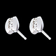 cadeaux boucles oreilles trilogie parenthese puces or blan