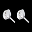 cadeaux boucles d'oreilles trilogie parenth�se - puces or blanc (MM) - 0.23 carats - 6 diamants